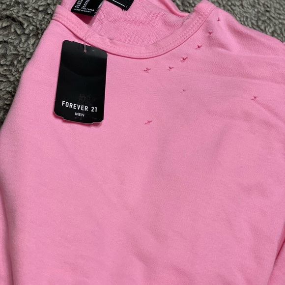 3️⃣for$25💗NWT Forever 21 Pink Distressed Tee - Picture 5 of 7